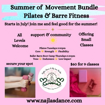 Pilates & Barre Fitness July Bundle July 6th to July 30th