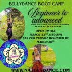 Bellydance Boot Camp Workshop  March 22nd 3:30-5 pm Early bird save $5 off sign up by March 16th!