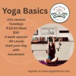 Yoga Basics July Session 7th-28th Tuesdays 9:15 am